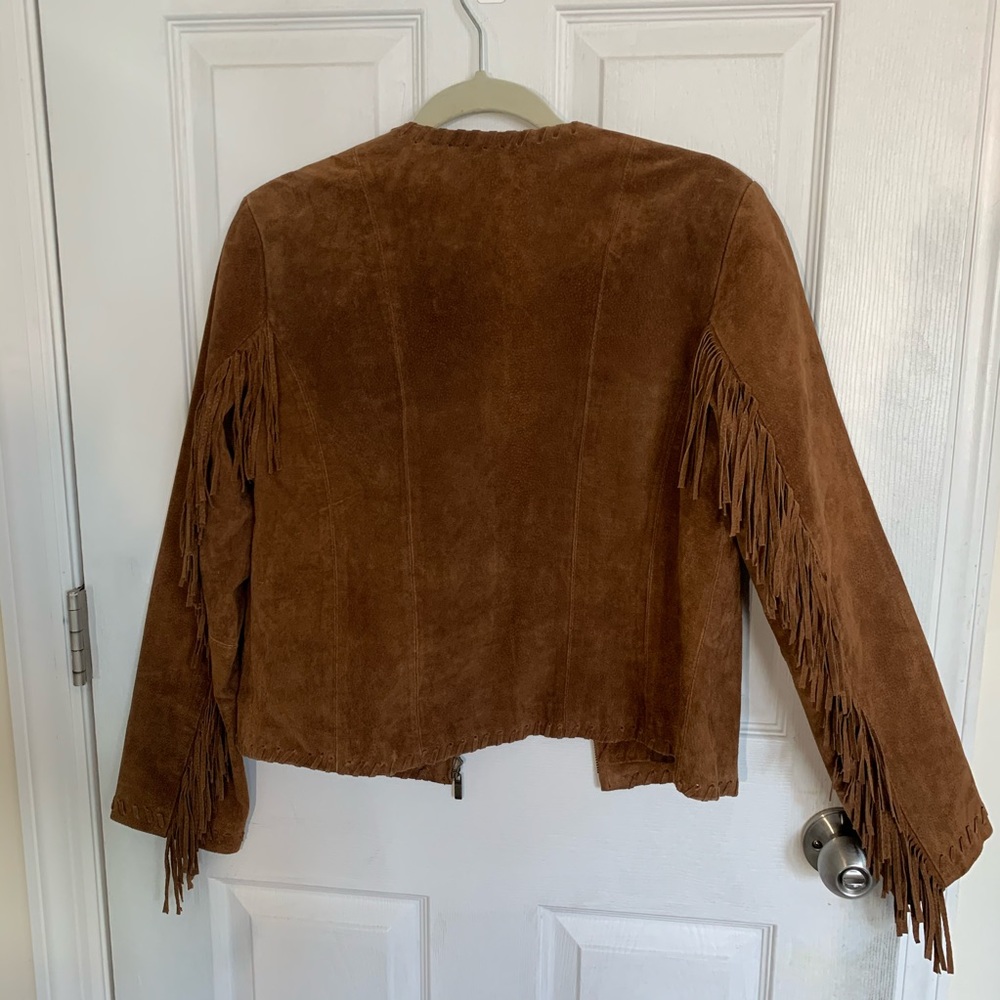 Western Fringe brown leather jacket